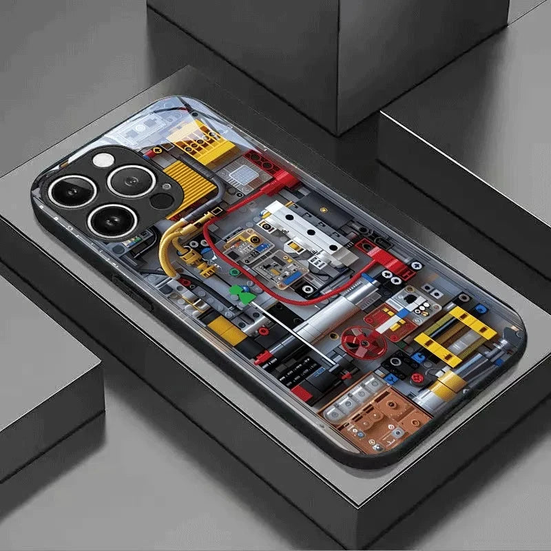 Circuit Board Tempered Glass Phone Case